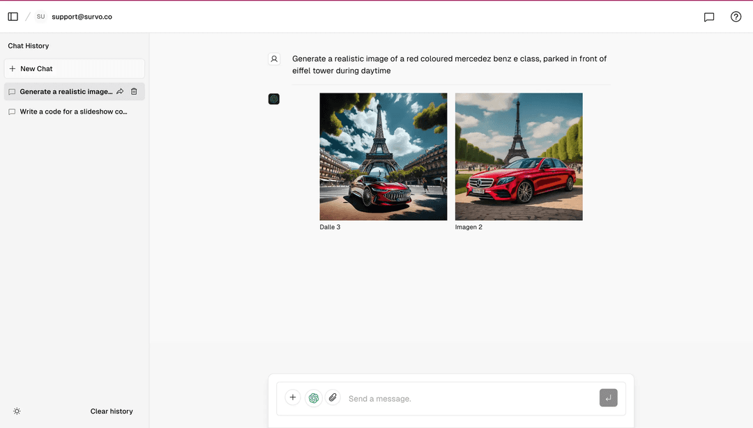 Introducing image generation by Flux 1-Schnell on Survo chat